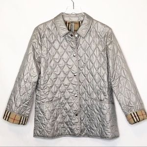 Burberry London Quilted Silver Jacket (S)